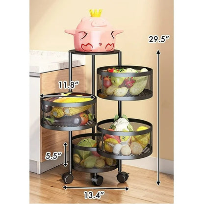 5-Tier Kitchen 360 Degree Storage Rack