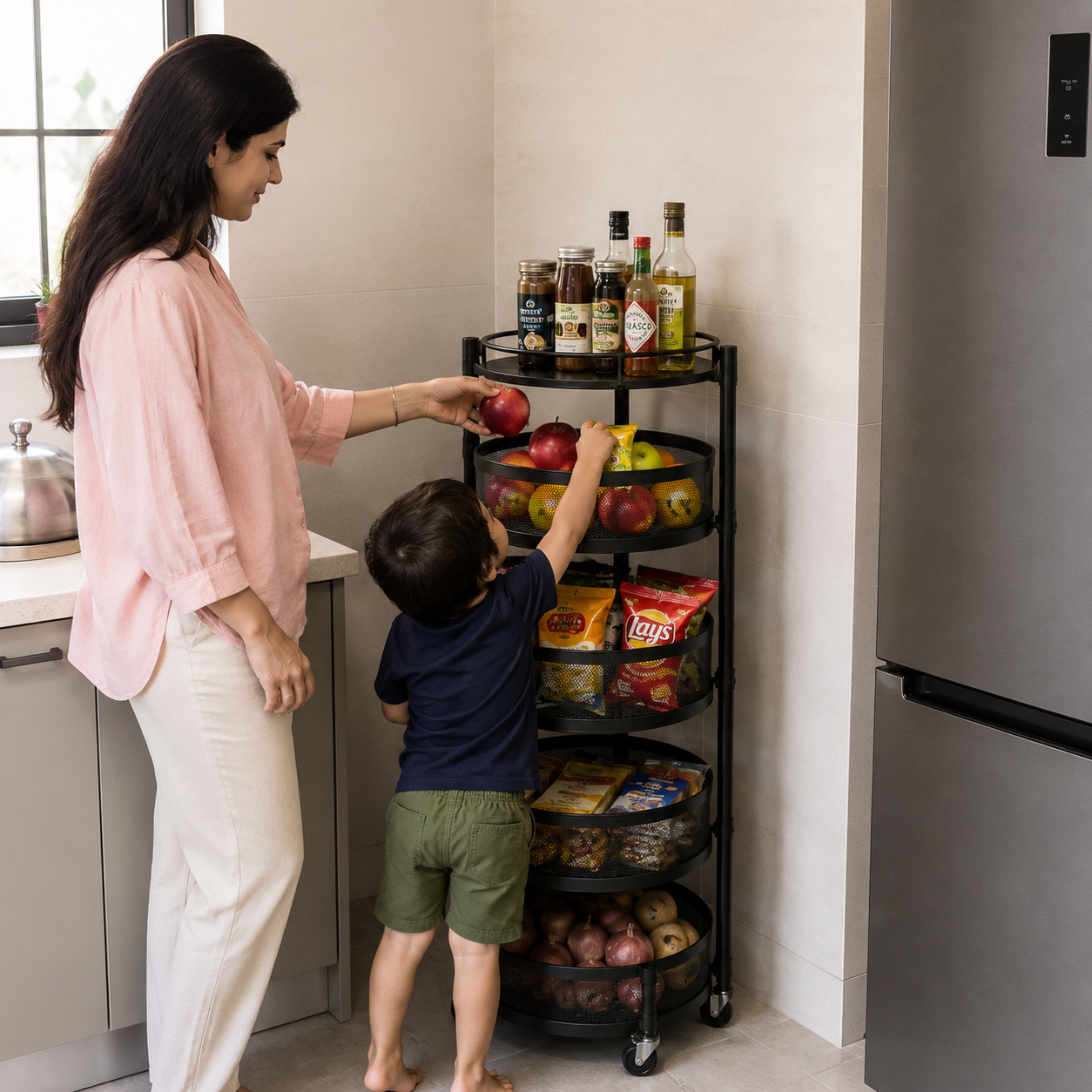 5-Tier Kitchen 360 Degree Storage Rack