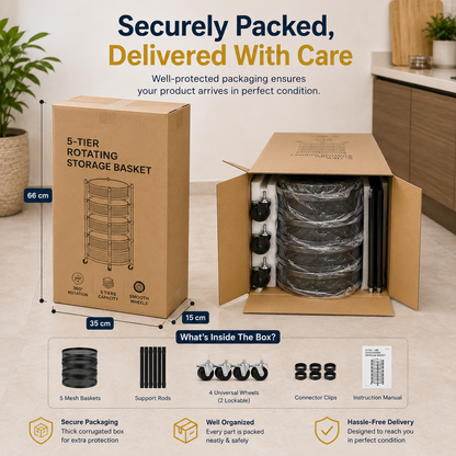 5-Tier Kitchen 360 Degree Storage Rack